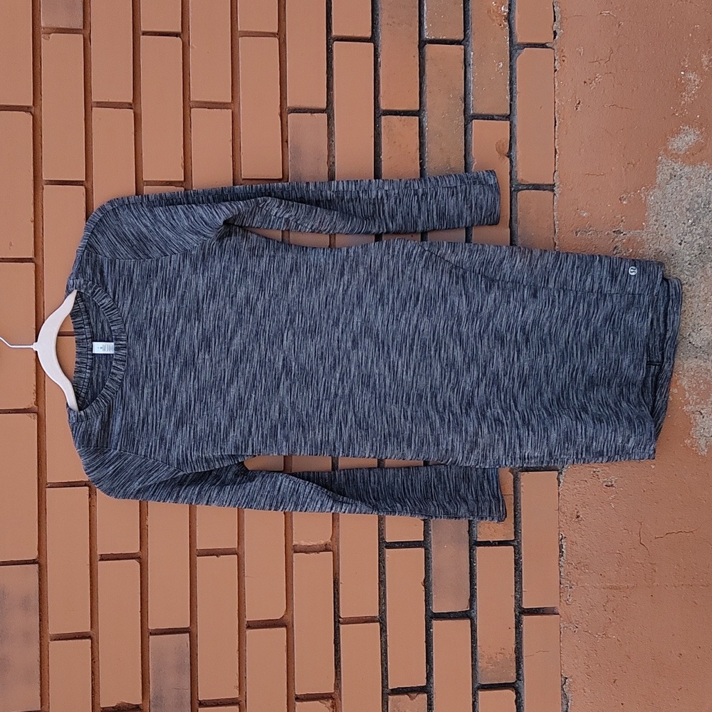 Lululemon sz 4 black and grey long sleeve midi dress